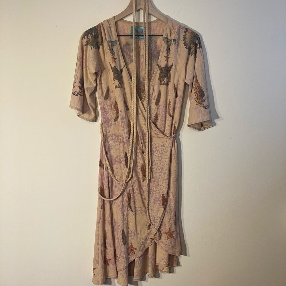 Butterfly Dropout Small Wrap Top Dress Robe